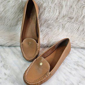 Talbot Women's Tan Leather Slip-On Flats Shoes US 8B